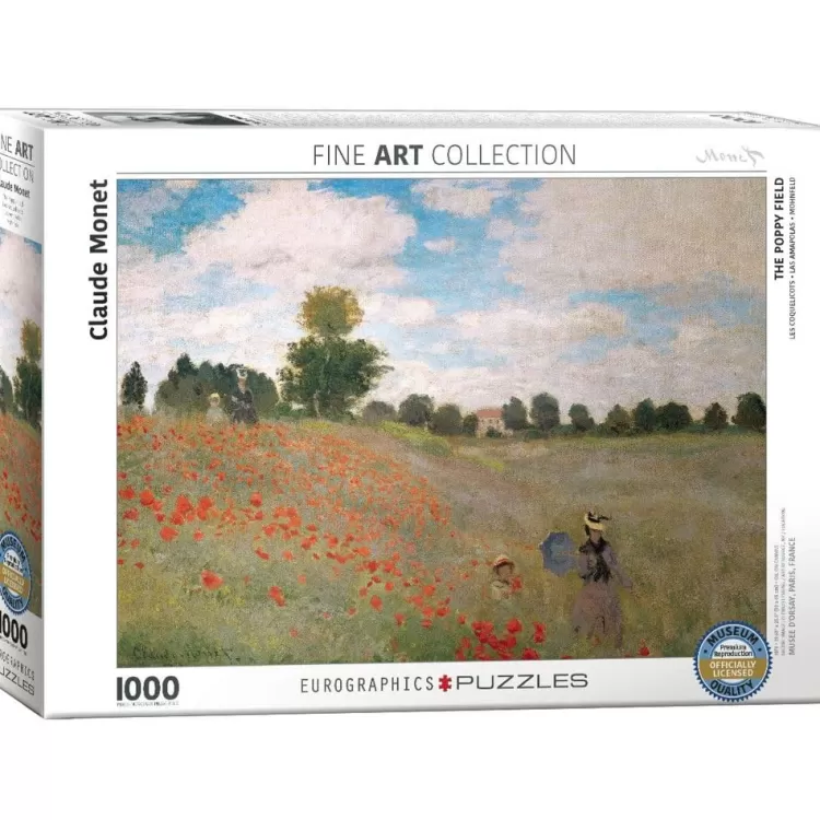 Eurographics Art* - Claude Monet - The Poppy Field - 1000 Piece Jigsaw Puzzle