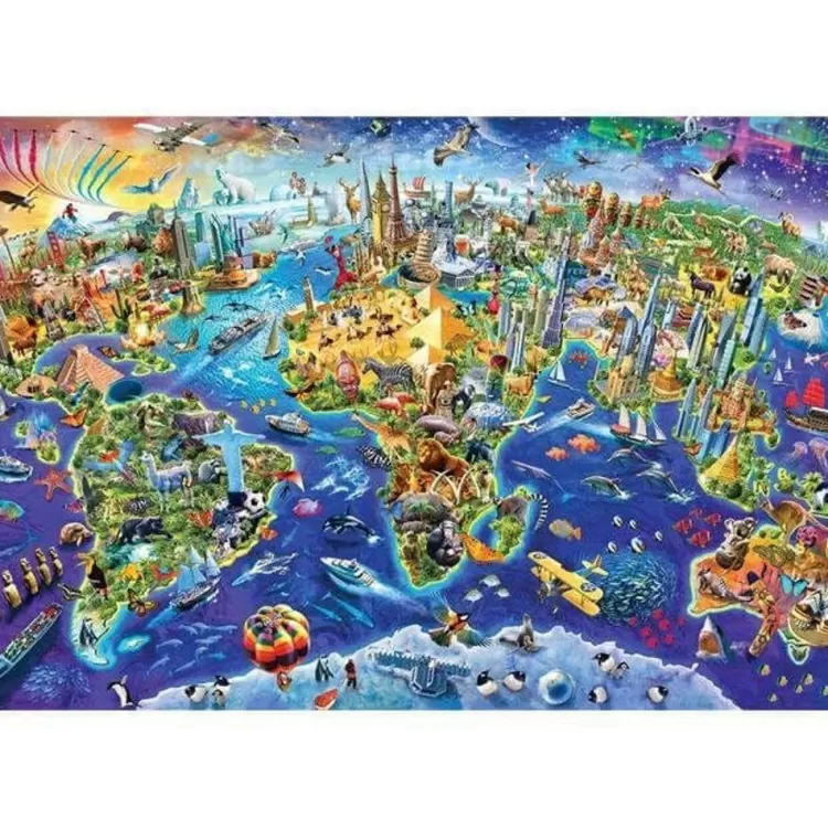 Eurographics Maps & Flags* - Crazy World - 2000 Piece Jigsaw Puzzle