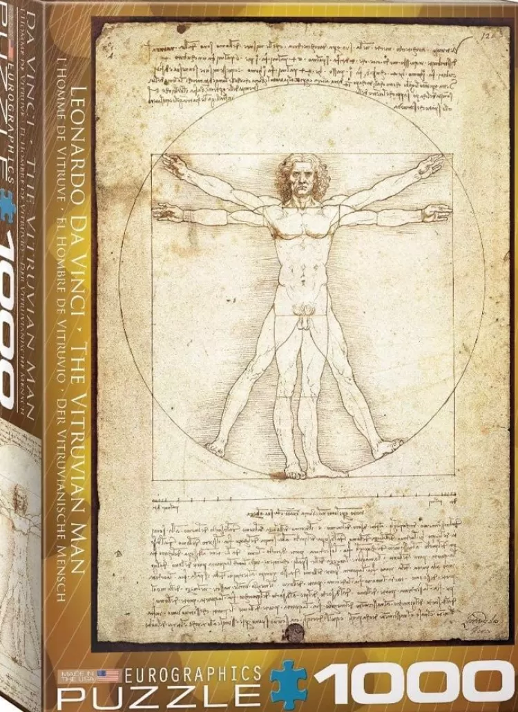 Eurographics Art* - Da Vinci - The Vitruvian Man - 1000 Piece Jigsaw Puzzle