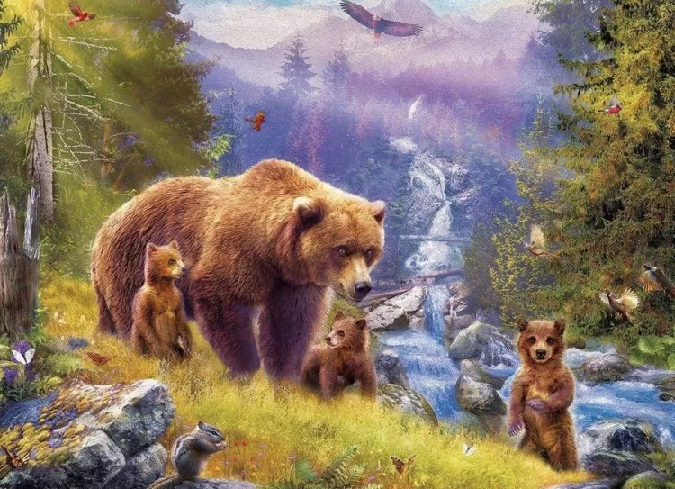 Eurographics Animals & Wildlife* - Grizzly Cubs - 500Xl Piece Jigsaw Puzzle