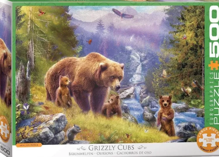 Eurographics Animals & Wildlife* - Grizzly Cubs - 500Xl Piece Jigsaw Puzzle