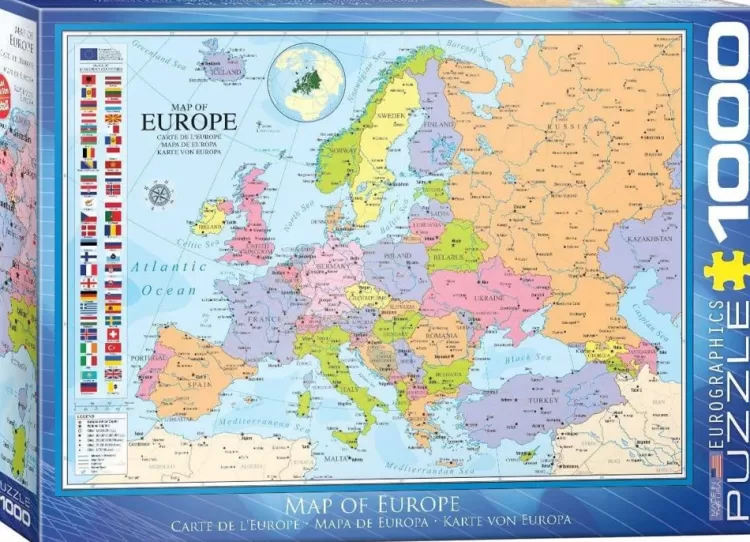 Eurographics Maps & Flags* - Map Of Europe - 1000 Piece Jigsaw Puzzle