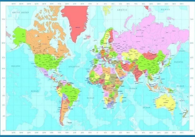 Eurographics Maps & Flags* - Map Of The World - 1000 Piece Jigsaw Puzzle