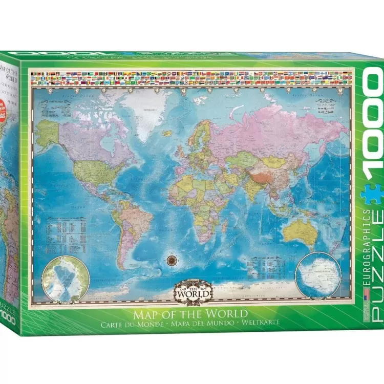 Eurographics Maps & Flags* - Map Of The World With Flags - 1000 Piece Jigsaw Puzzle