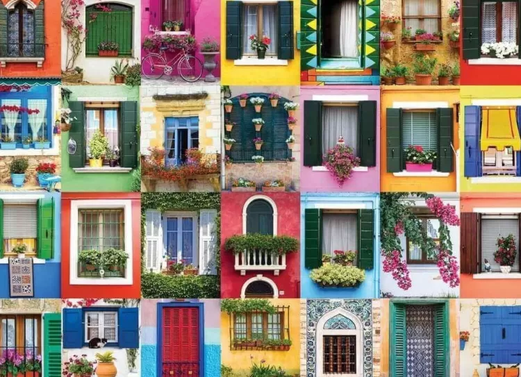 Eurographics Locations & Buildings* - Mediterranean Windows - 1000 Piece Jigsaw Puzzle