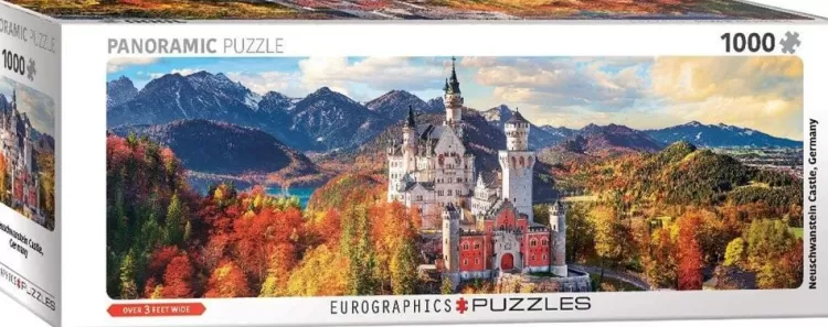 Eurographics Panoramic* - Neuschwanstein Castle In Autumn - 1000 Piece Panoramic Jigsaw Puzzle