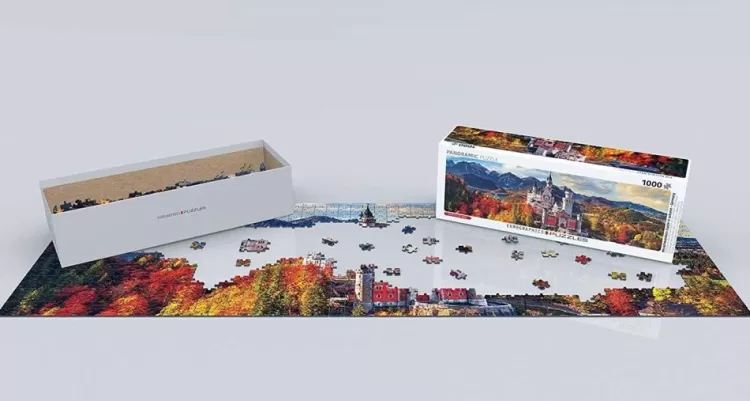 Eurographics Panoramic* - Neuschwanstein Castle In Autumn - 1000 Piece Panoramic Jigsaw Puzzle