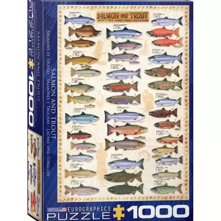 Eurographics Pastimes* - Salmon & Trout - 1000 Piece Jigsaw Puzzle