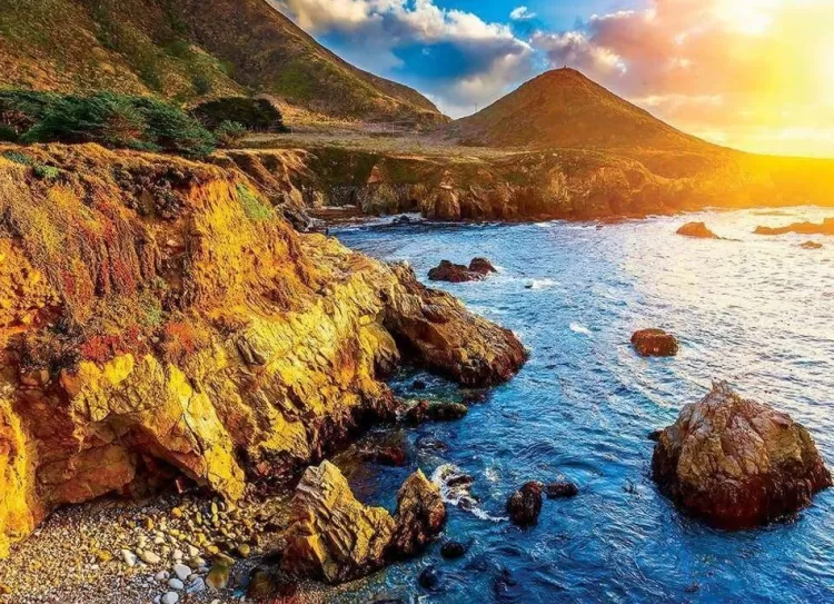Eurographics Locations & Buildings* - Sunset On The Pacific Coast - 1000 Piece Jigsaw Puzzle