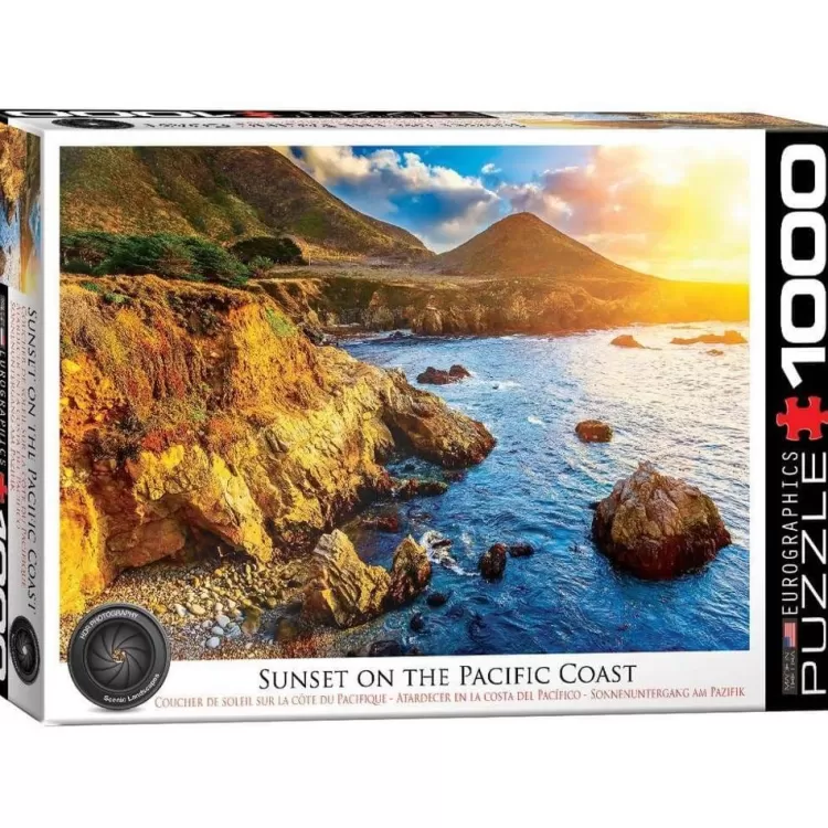Eurographics Locations & Buildings* - Sunset On The Pacific Coast - 1000 Piece Jigsaw Puzzle