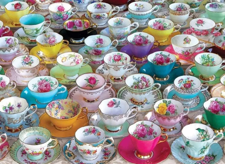 Eurographics Food & Drink* - Tea Cup Collection - 1000 Piece Jigsaw Puzzle