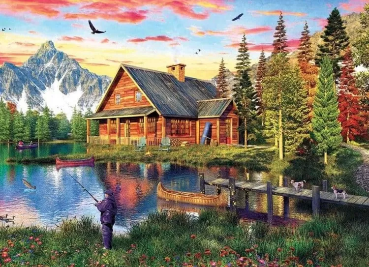 Eurographics Pastimes* - The Fishing Cabin - 1000 Piece Jigsaw Puzzle