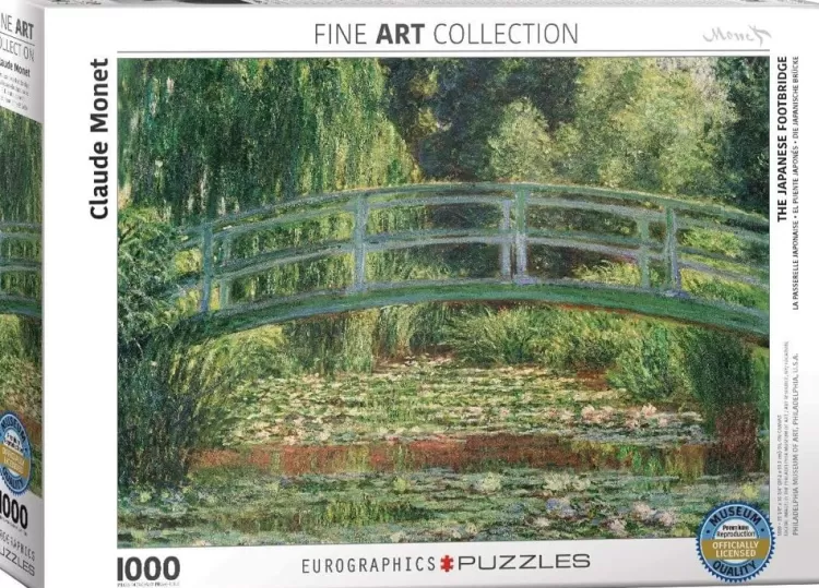 Eurographics Art* - The Japanese Footbridge - Monet - 1000 Piece Jigsaw Puzzle