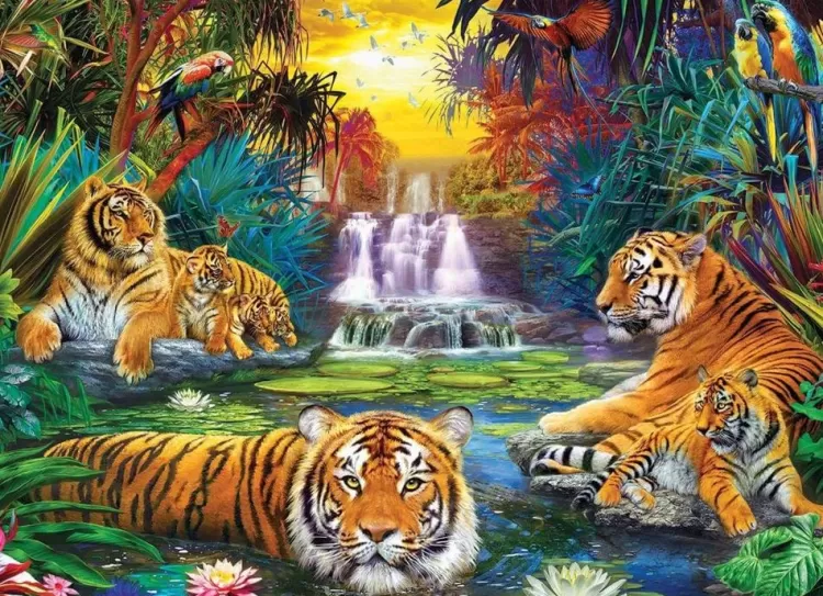 Eurographics Animals & Wildlife* - Tigers Eden - 500Xl Piece Jigsaw Puzzle