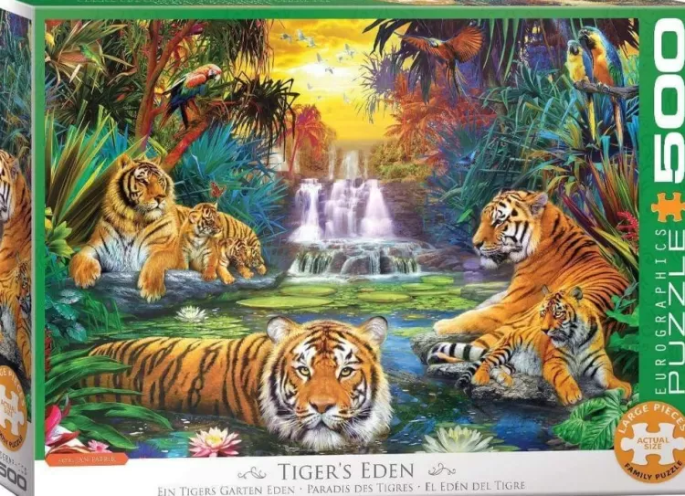 Eurographics Animals & Wildlife* - Tigers Eden - 500Xl Piece Jigsaw Puzzle