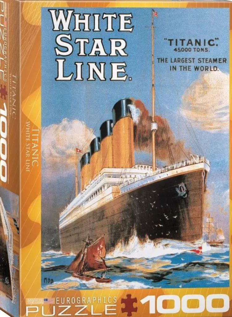 Eurographics Trains & Transport* - Titanic White Star Line - 1000 Piece Jigsaw Puzzle