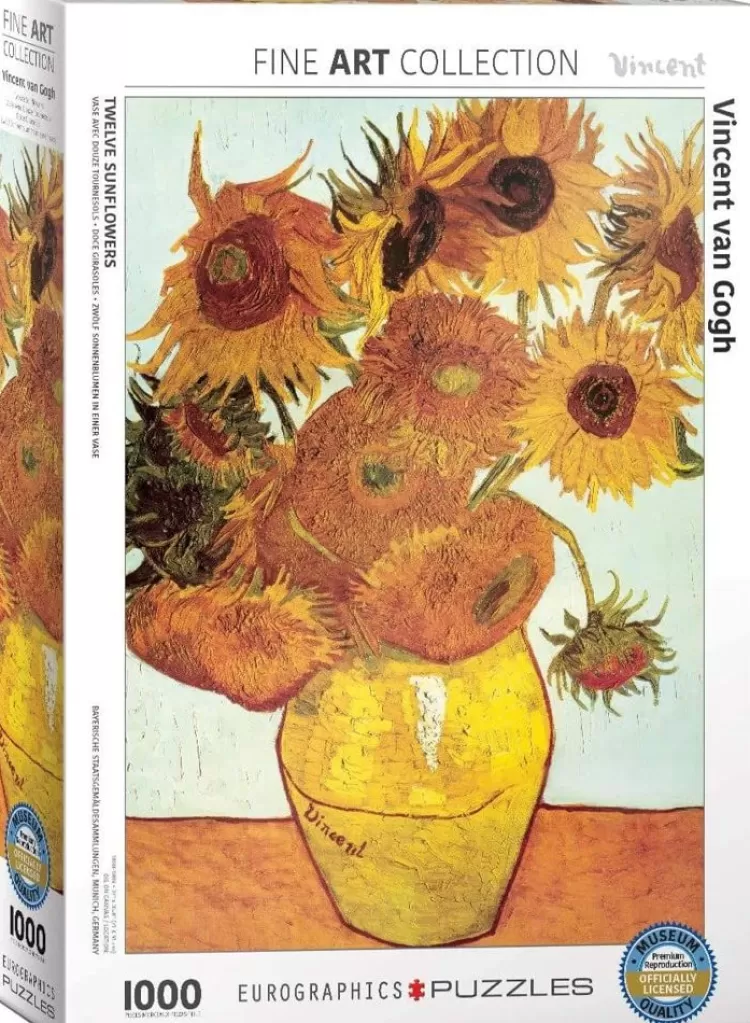 Eurographics Art* - Van Gogh - Twelve Sunflowers - 1000 Piece Jigsaw Puzzle