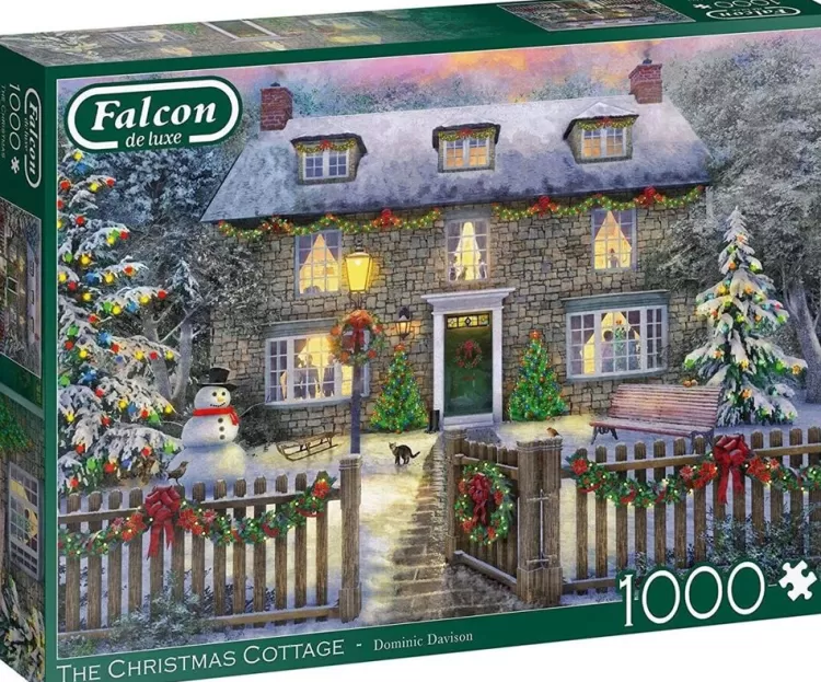 Jumbo Christmas*Falcon De Luxe - Christmas Cottage - 1000 Piece Jigsaw Puzzle