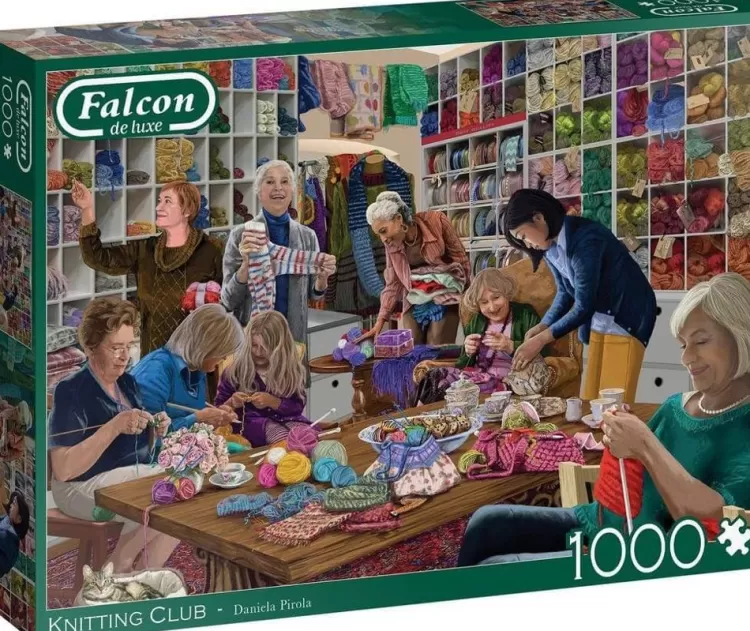 Jumbo Pastimes*Falcon De Luxe - Knitting Club - 1000 Piece Jigsaw Puzzle