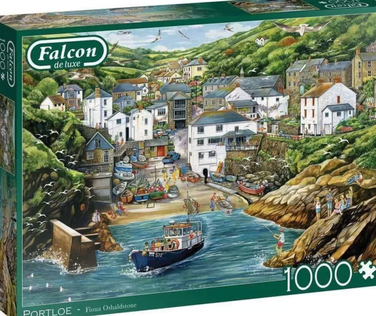 Jumbo Locations & Buildings*Falcon De Luxe - Portloe - 1000 Piece Jigsaw Puzzle