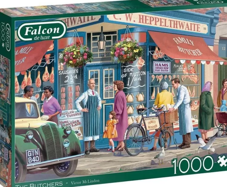 Jumbo Nostalgia*Falcon De Luxe - The Butchers - 1000 Piece Jigsaw Puzzle