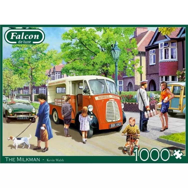 Jumbo Trains & Transport*Falcon De Luxe - The Milkman - 1000 Piece Jigsaw Puzzle