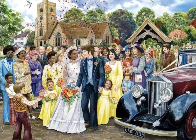 Jumbo Nostalgia*Falcon De Luxe - The Wedding - 500 Piece Jigsaw Puzzle