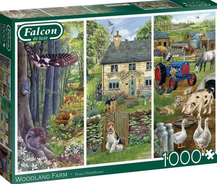 Jumbo Farming*Falcon De Luxe - Woodland Farm - 1000 Piece Jigsaw Puzzle