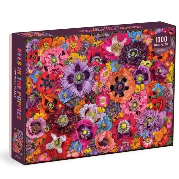 Galison Animals & Wildlife* - Bees In The Poppies - 1000 Piece Jigsaw Puzzle