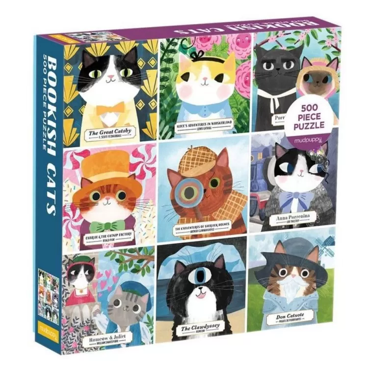 Galison Animals & Wildlife* - Bookish Cats - 500 Piece Jigsaw Puzzle