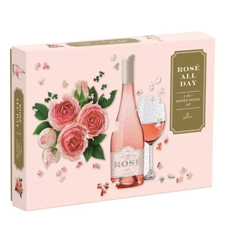 Galison Food & Drink* - Rose All Day 2-In-1 Shaped Puzzle