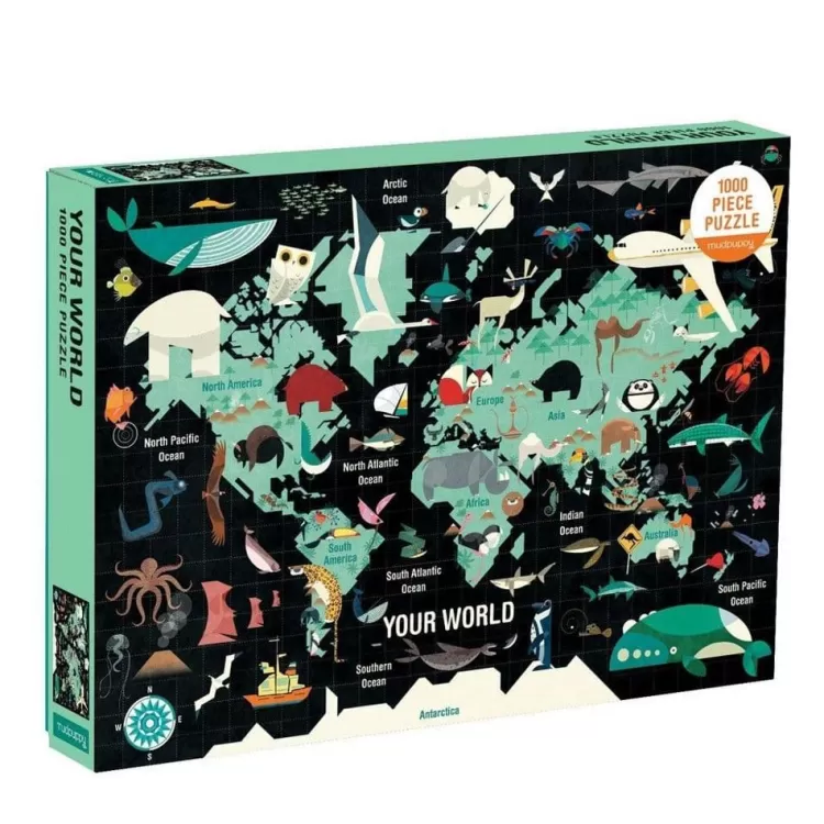 Galison Maps & Flags* - Your World - 1000 Piece Jigsaw Puzzle