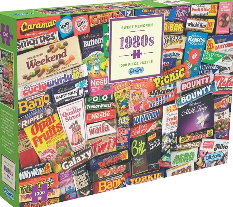 Gibsons Nostalgia* - 1980'S Sweet Memories - 1000 Piece Jigsaw Puzzle