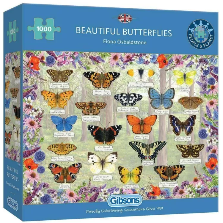 Gibsons Animals & Wildlife* - Beautiful Butterflies - 1000 Piece Jigsaw Puzzle