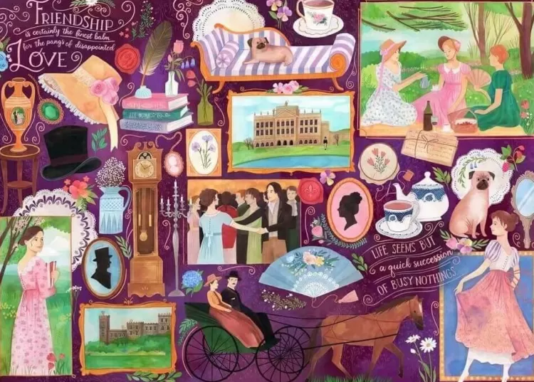 Gibsons Sound & Screen* - Book Club - Jane Austen - 1000 Piece Jigsaw Puzzle