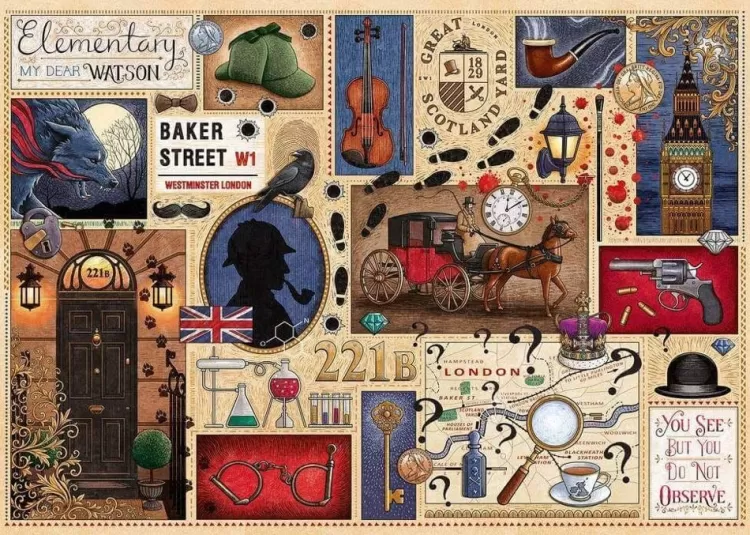 Gibsons Sound & Screen* - Book Club - Sherlock Holmes - 1000 Piece Jigsaw Puzzle