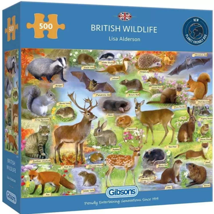 Gibsons Animals & Wildlife* - British Wildlife - 500 Piece Jigsaw Puzzle