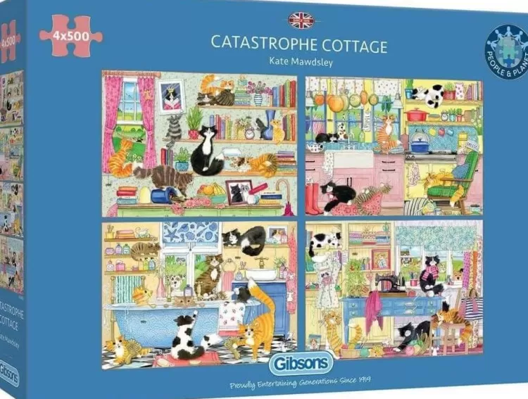 Gibsons Cottages* - Catastrophe Cottage - 4 X 500 Piece Jigsaw Puzzle