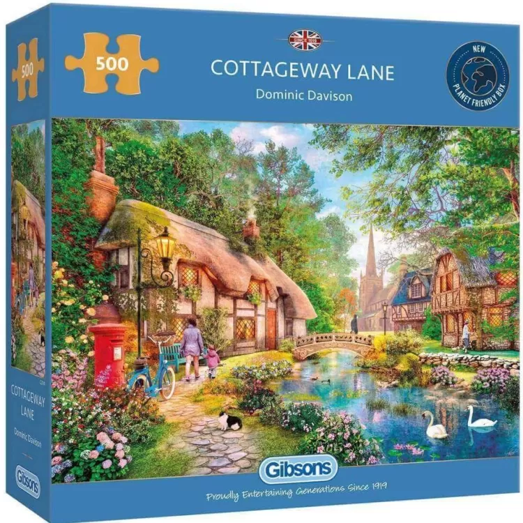 Gibsons Cottages* - Cottageway Lane - 500 Piece Jigsaw Puzzle