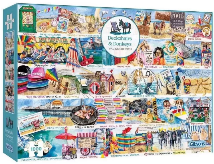 Gibsons Pastimes* - Deckchairs And Donkeys - 1000 Piece Jigsaw Puzzle