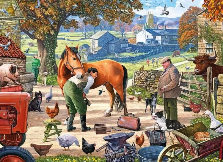 Gibsons Art* - Farrier On The Farm - 500 Piece Jigsaw Puzzle