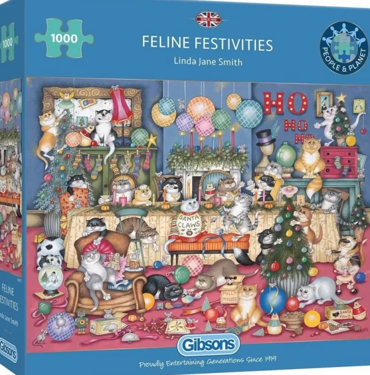 Gibsons Christmas* - Feline Festivities - 1000 Piece Jigsaw Puzzle