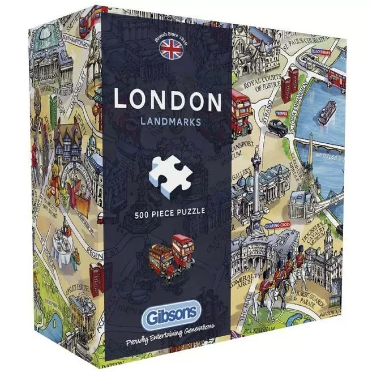 Gibsons Maps & Flags* - London Landmarks - 500 Piece Jigsaw Puzzle