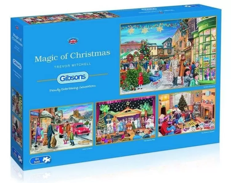Gibsons Christmas* - Magic Of Christmas - 4 X 500 Piece Jigsaw Puzzle