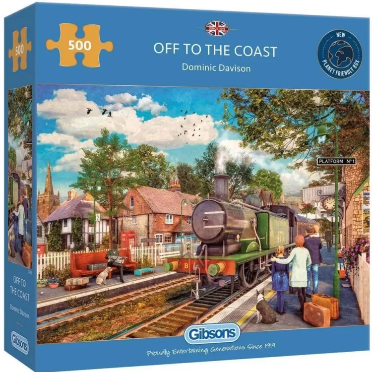 Gibsons Trains & Transport* - Off To The Coast - 500 Piece Jigsaw Puzzle