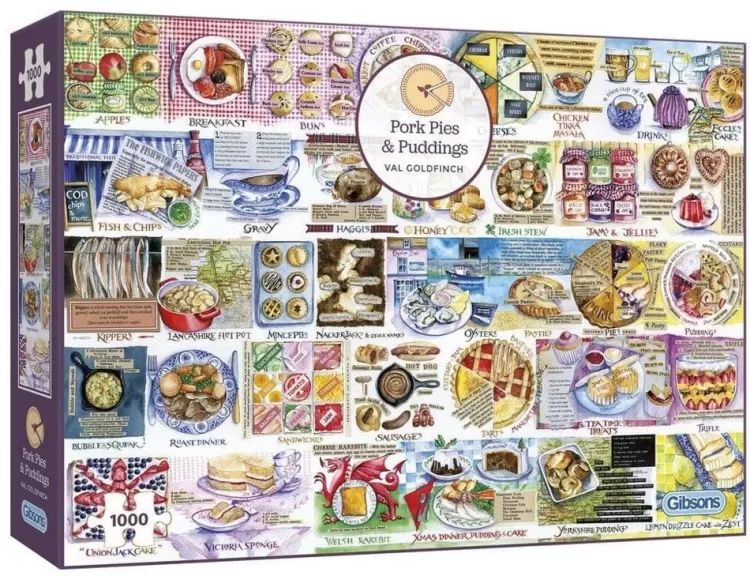 Gibsons Food & Drink* - Pork Pies & Puddings - 1000 Piece Jigsaw Puzzle