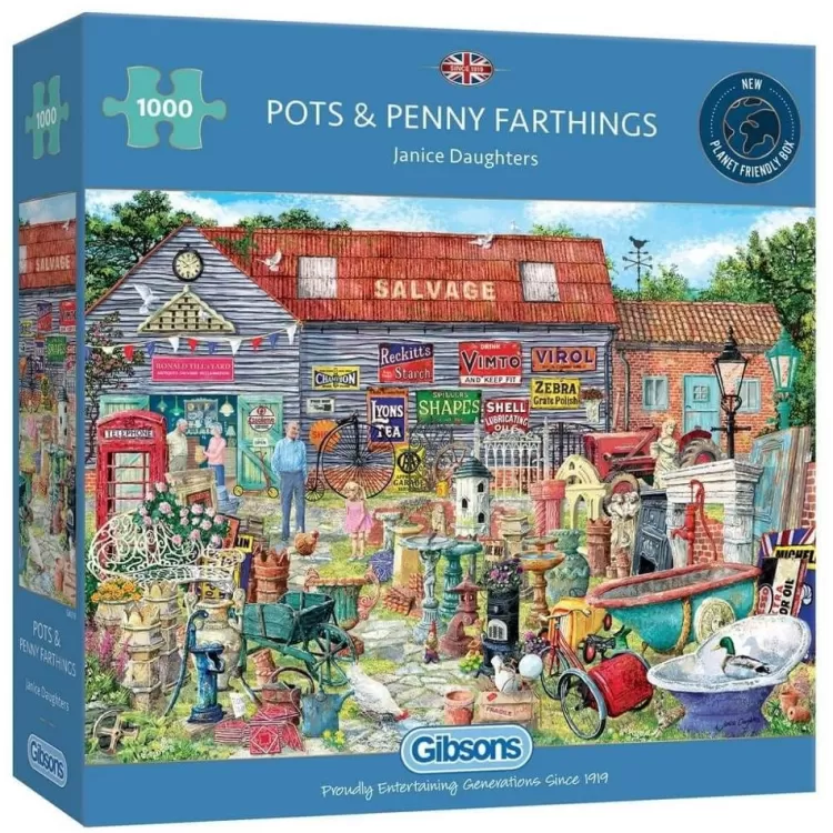 Gibsons Pastimes* - Pots & Penny Farthing - 1000 Piece Jigsaw Puzzle