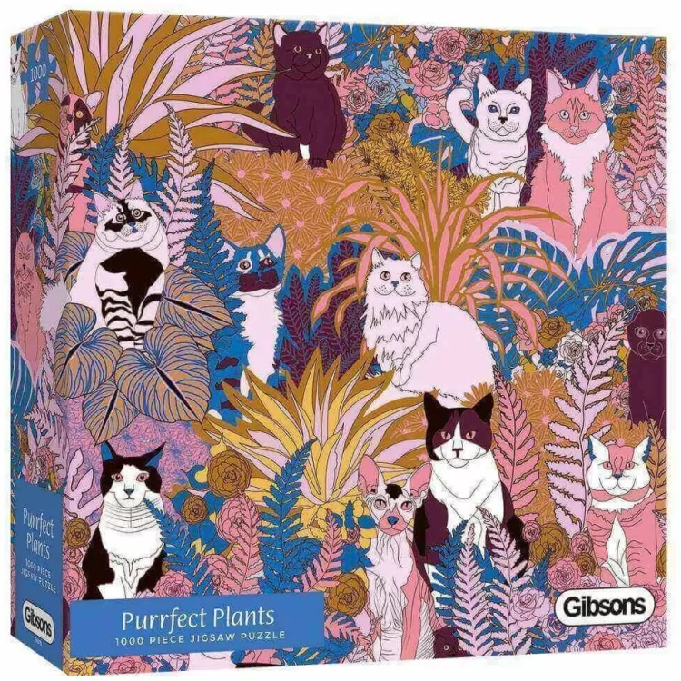 Gibsons Flowers & Gardens* - Purrfect Plants - 1000 Piece Jigsaw Puzzle