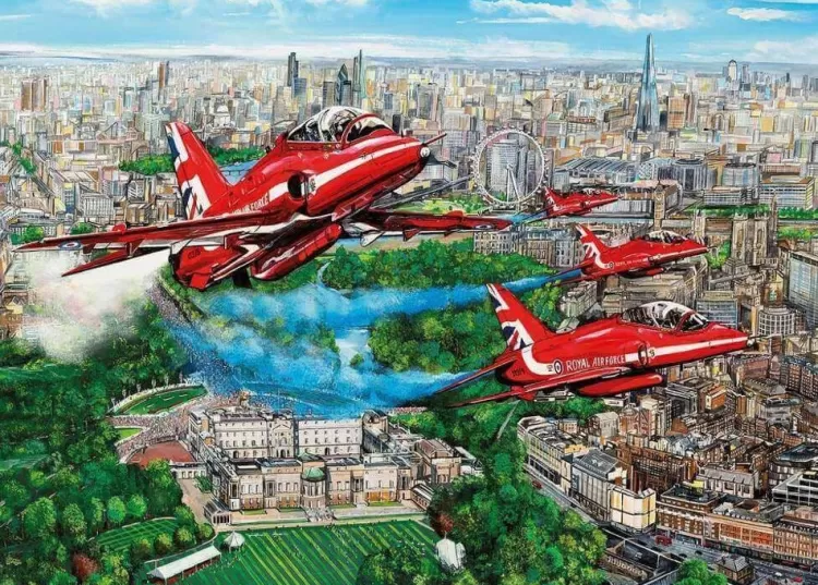 Gibsons Planes* - Reds Over London - 1000 Piece Jigsaw Puzzle