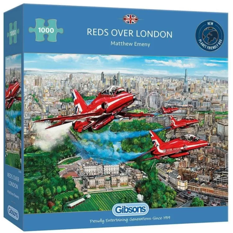 Gibsons Planes* - Reds Over London - 1000 Piece Jigsaw Puzzle